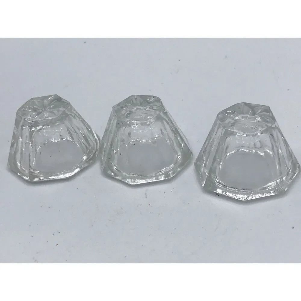 Salt Cellars Dips Clear‎ Glass set of 7 (3 different styles)